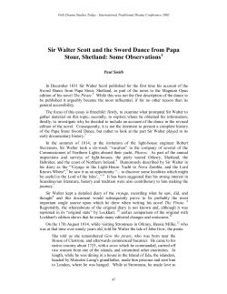 Sir Walter Scott and the Sword Dance from Papa Stour, Shetland