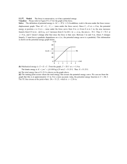 11.37. Model: The force is conservative, so it has a potential energy