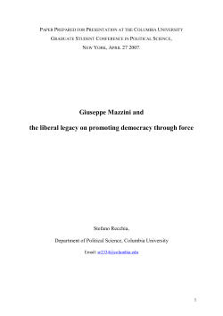 Giuseppe Mazzini and the liberal legacy on promoting
