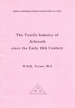 The Textile Industry of Arbroath since the Early 18th Century