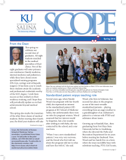 From the Dean Standardized patient enjoys teaching role