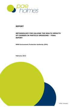 Methodology for Valuing the Health Impacts of Changes