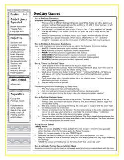 Feeling Games - Educational Theatre Northern California