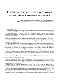 Event-driven Coordination Rule of Web Services enabled Devices in