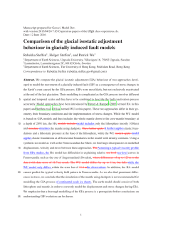 Comparison of the glacial isostatic adjustment behaviour in glacially