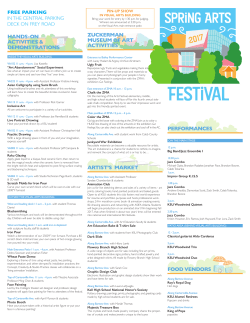 2017 Spring Arts Festival Schedule