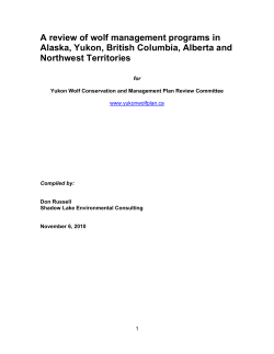 A review of wolf management programs in Alaska, Yukon, British