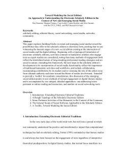 Toward Modeling the Social Edition