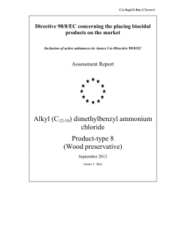 Alkyl (C12-16) dimethylbenzyl ammonium chloride Product