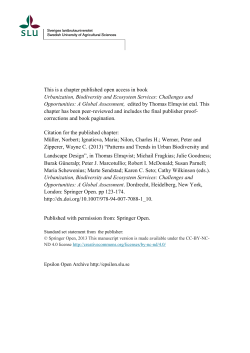 This is a chapter published open access in book Urbanization