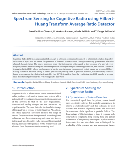 Spectrum Sensing for Cognitive Radio using Hilbert