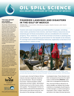fisheries landings and disasters in the gulf of mexico