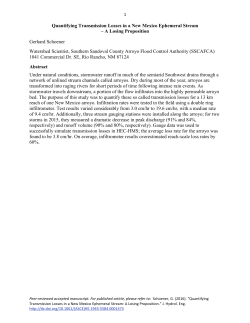 Quantifying Transmission Losses in a New Mexico Ephemeral
