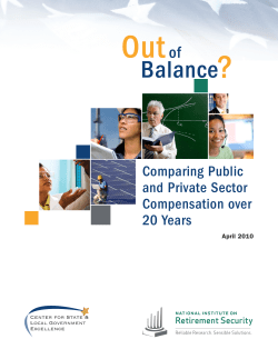Comparing Public and Private Sector Compensation over 20 Years