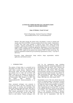 AUTOMATIC WHITE BLOOD CELL SEGMENTATION BASED ON