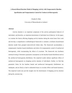 A Hazard-Based Duration Model of Shopping Activity with