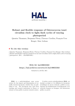 Robust and flexible response of Ostreococcus tauri - HAL