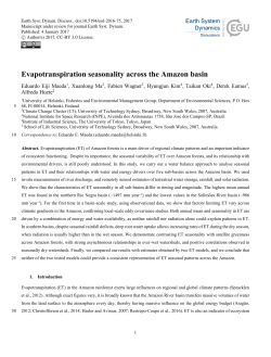 Evapotranspiration seasonality across the Amazon basin