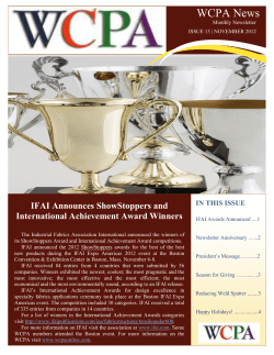 November 2012_WCPA_Newsletter