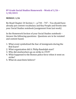 8th Grade Social Studies Homework &ndash; Week of 1/26 &ndash; 1/30/2015 Re