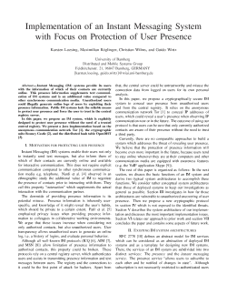 Implementation of an Instant Messaging System with Focus on