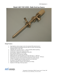 Model 1403 Ion Gun for SIMS