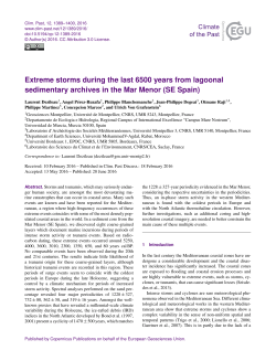 Extreme storms during the last 6500 years from lagoonal