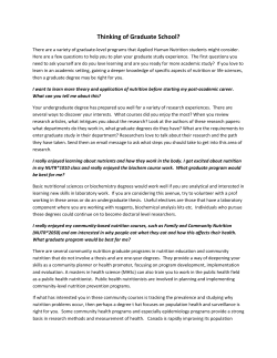 Thinking of Graduate School?