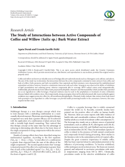 The Study of Interactions between Active Compounds of Coffee and