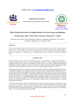 Effect of plant leaf extract on fungal diseases of carrot in spore