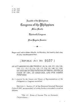 RA 9337 - Senate of the Philippines