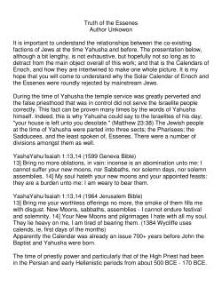 Truth of the Essenes Author Unkowon It is important to understand