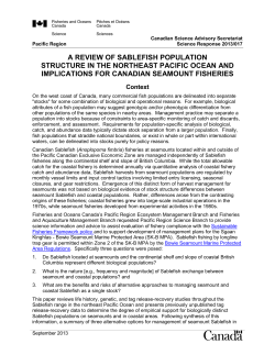 a review of sablefish population structure in the northeast pacific
