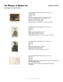 Exhibition Checklist