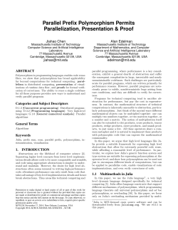 Parallel Prefix Polymorphism Permits Parallelization
