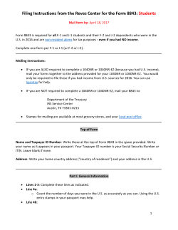 Filing Instructions for the Form 8843