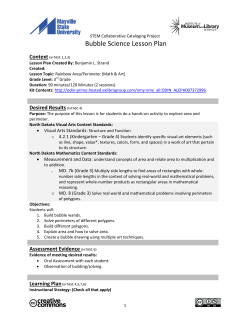 Bubble Science Lesson Plan - Mayville State University