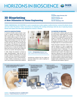 3D Bioprinting: A New Dimension in Tissue Engineering