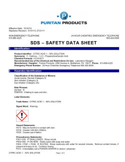 sds - Puritan Products