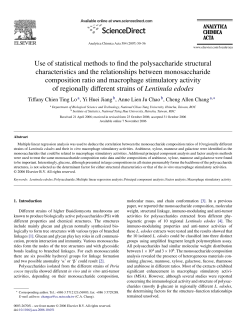 Use of statistical methods to find the polysaccharide structural