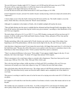 The next full moon is Sunday night 9/27/15. Sunset is at 6:38 PM