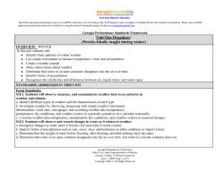 Framework - Winter - Georgia Standards