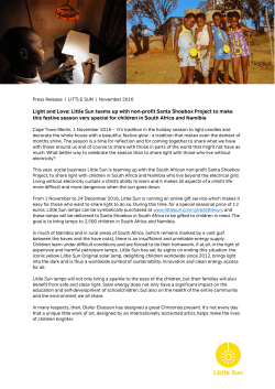 Little Sun teams up with non-profit Santa Shoebox Project to make