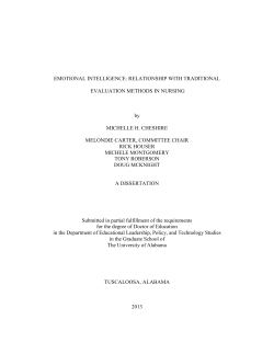 EMOTIONAL INTELLIGENCE: RELATIONSHIP WITH TRADITIONAL