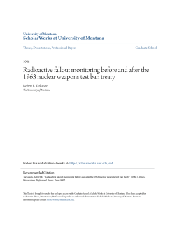 Radioactive fallout monitoring before and after the 1963 nuclear