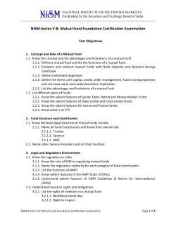 NISM-Series-VB: Mutual Fund Foundation Certification