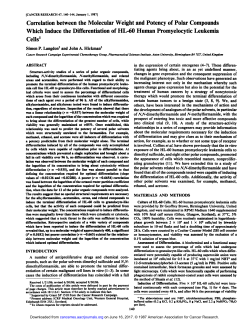 Correlation between the Molecular Weight and