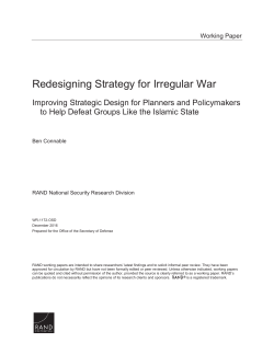 Redesigning Strategy for Irregular War