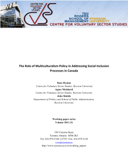 The Role of Multiculturalism Policy in Addressing Social Inclusion