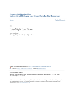 Late-Night Law Firms - University of Michigan Law School